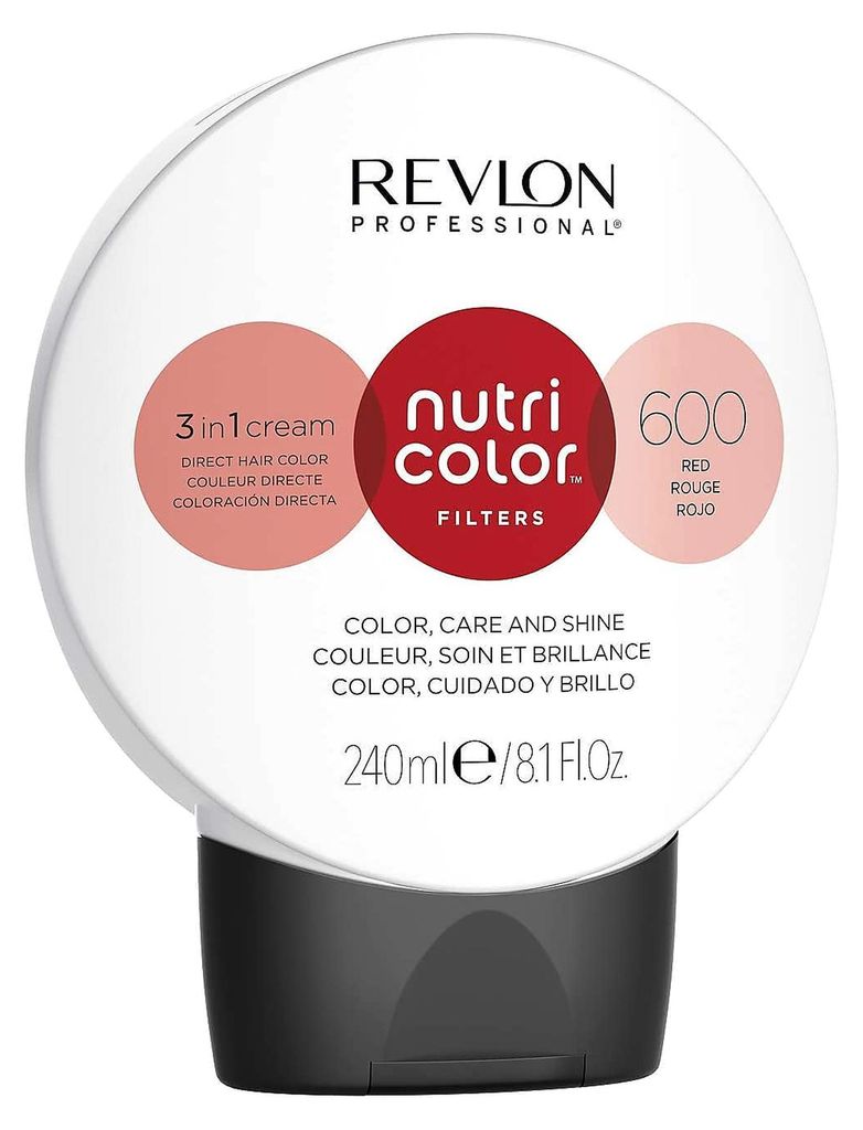 Revlon Professional Nutri Color Filters 3in1 Cream ernährende Maske mit Farbpigmenten für Wiederbelebung der Farbe 600 Red 240 ml