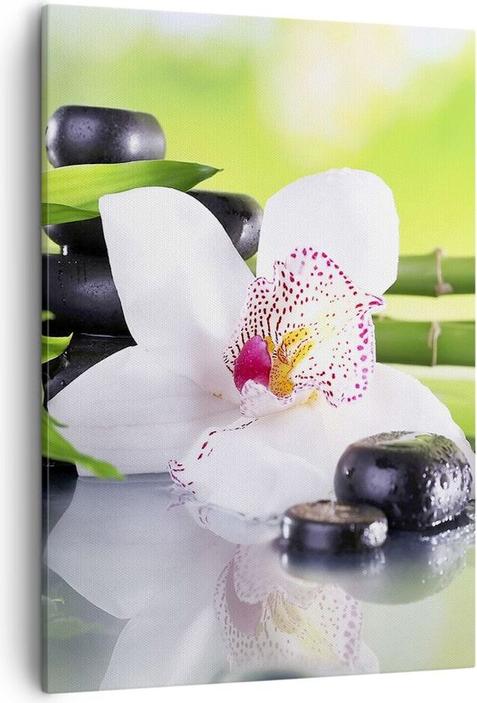 Bild auf Leinwand - Leinwandbild - Einteilig - blume orchidee - 50x70cm - Wand Bild - Wanddeko - Wandbilder - Leinwanddruck - Kunstdruck - Wanddeko...