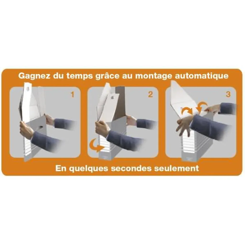 Boîte d'archivage A4 montage rapide pour protéger vos documents - x20