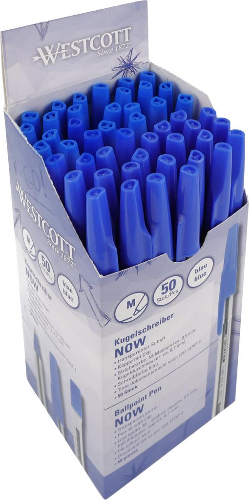 Westcott Kugelschreiber NOW E-745000 00 bl 50St Produktbild 