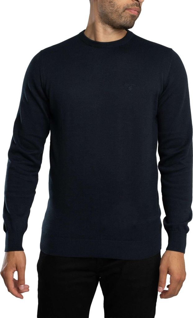 Barbour Rundhalsstrick aus Pimabaumwolle, Blau L