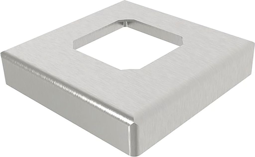 ECONOMY Abdeckkappe für Bodenanker / Halter für Glas, 108 x 108 mm,Edelstahl V4A