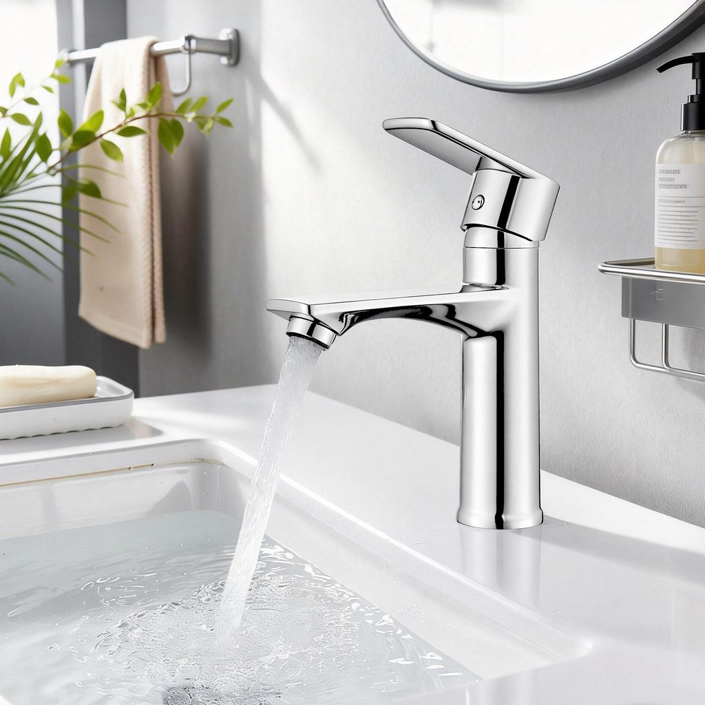 HOMELIVE Badezimmer Wasserhahn Einhebelmischer Produktbild 