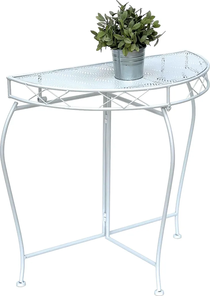 Meuble d'entrée mural blanc 75 cm table console pour petits espaces - 4