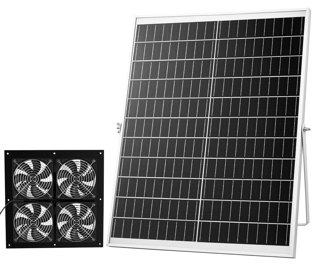 VEVOR 25W Solar Ventilator, 12V Solarpannel mit 4 Produktbild 