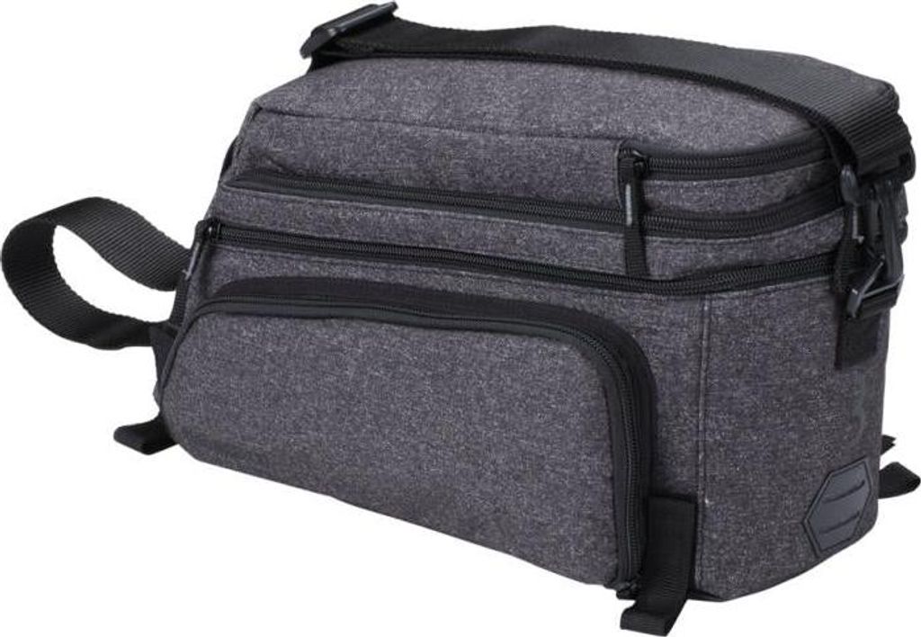 BBB Cycling Gepäckträgertasche CarrierPack Grau Mischung 6,5+5 L - flexible S...