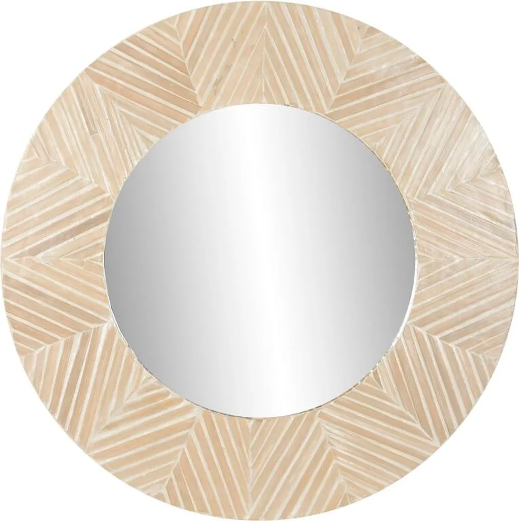 Miroir mural Home ESPRIT Blanc Marron Mosaïque Tropical 100 x 100 cm