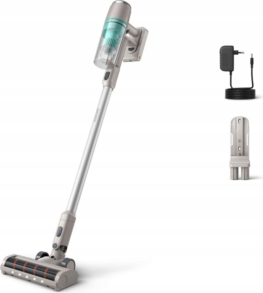 PHILIPS Akku-Staubsauger 2000 Serie. Starke Saugkraft auf Hartböden, 40min Laufzeit, LED-Düse, austauschbarer Akku, leicht, 3-stufige Filterung, ...