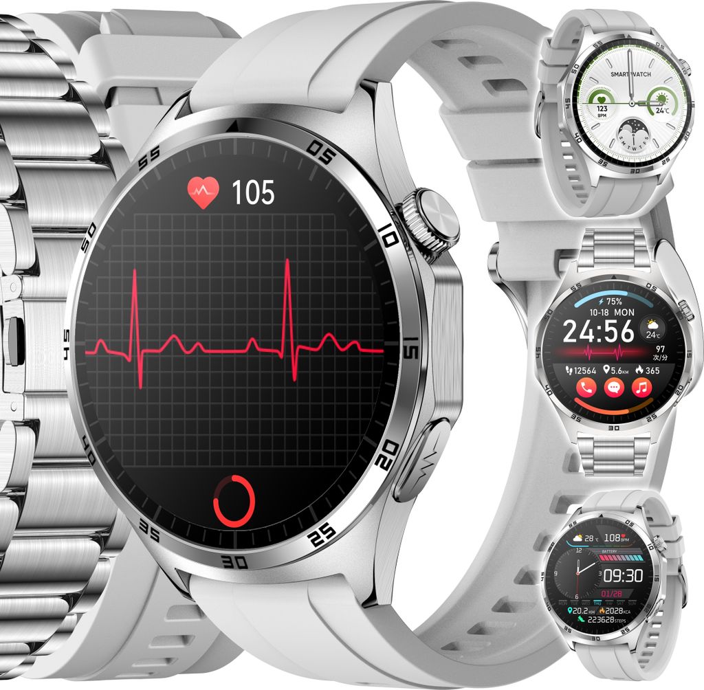 Smartwatch Zegarek Dla Seniora Ciśnienie Ekg Cukier Tętno Zdjęcie produktu 
