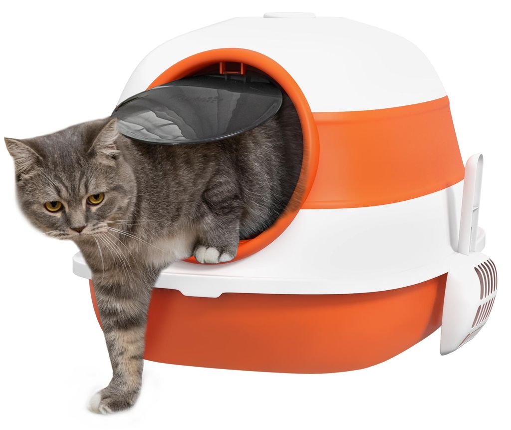 PawHut Katzentoilette mit Deckel, Katzenklo inkl. Produktbild 