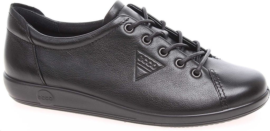 Ecco Soft 2 Lace Schnürer Schwarz Produktbild 
