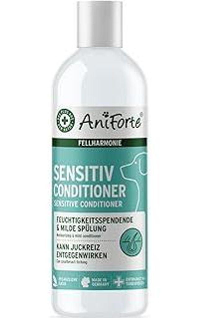 Fellharmonie Conditioner für Hunde 200ml - Sensitiv Spülung für Langhaar & Kurzhaar, Fellpflege & Schutz mit Aloe Vera, Anti Filz, ohne Parfum