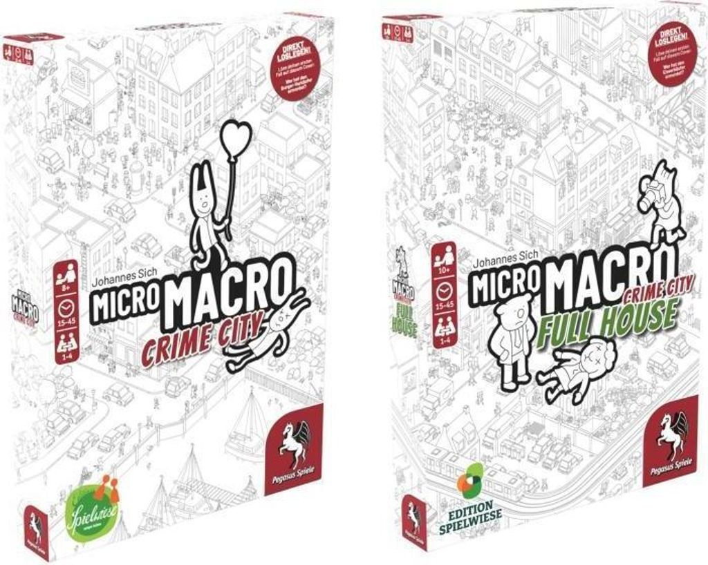 MicroMacro 1+2 Bündel: Crime City & Full House Detektivspiel