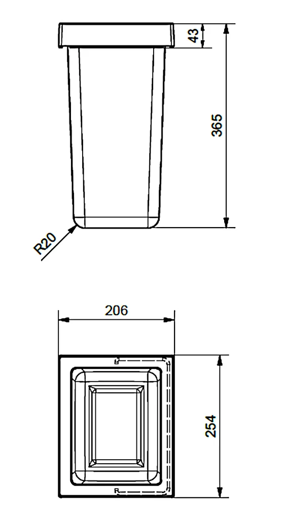 Solution Tri Sélectif Franke FX - Seau 11L pour Meuble Sous-Évier