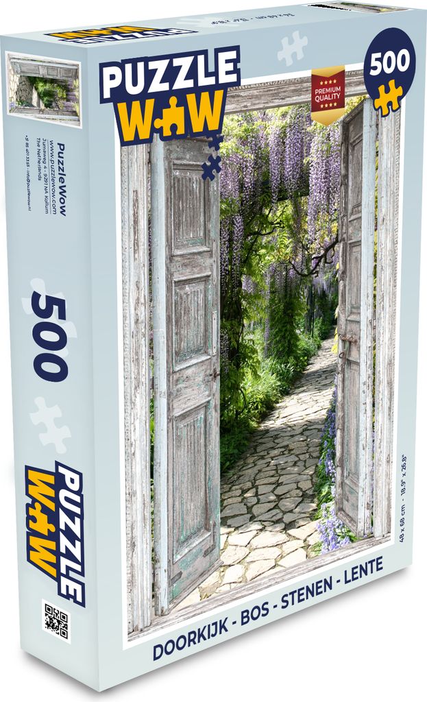 MuchoWow Puzzle 500 Teile Durchbruch - Wald - Steine - Frühling - Denken - Spiel - Toy