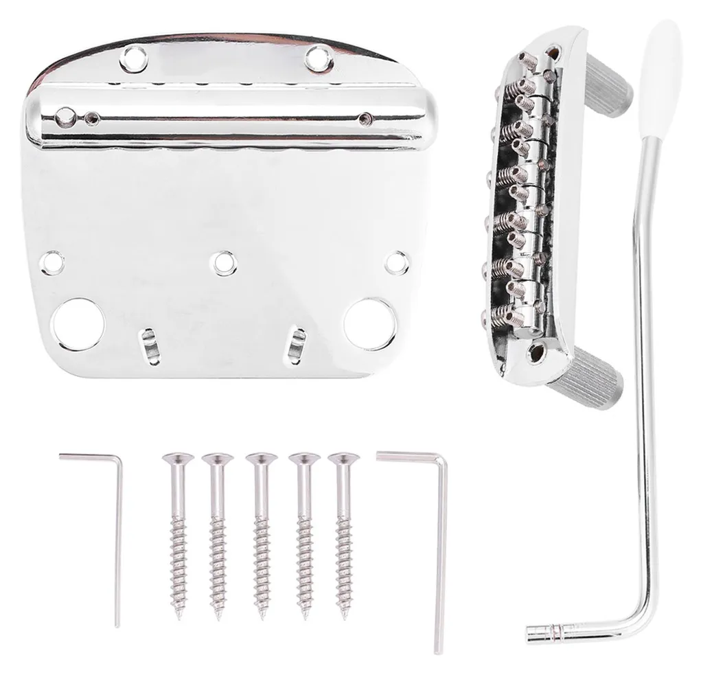 Cordier trémolo Mustang kit complet de remplacement en métal argenté