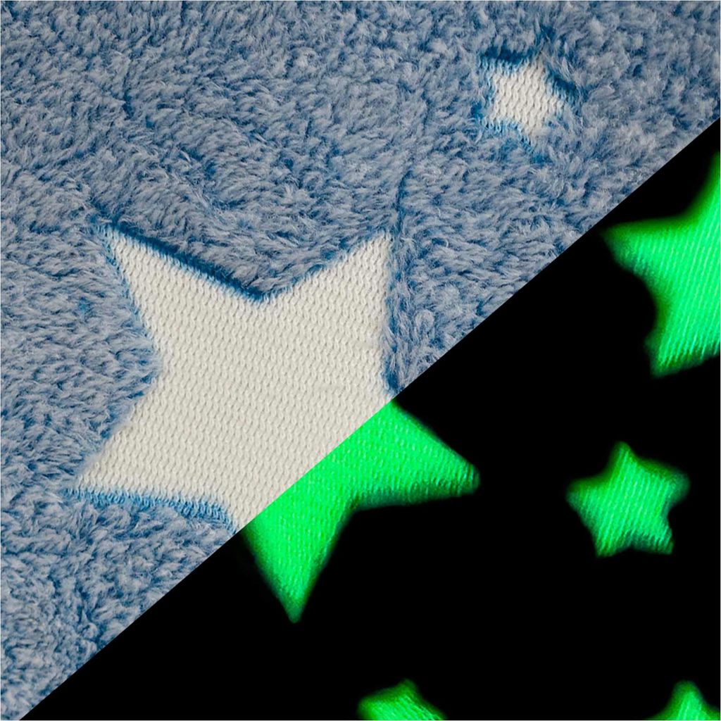 Wellness Fleece Sternenhimmel Glow in the Dark ab 1x1,65m Fleecestoff Plüsch