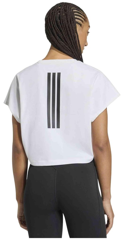 T-Shirt Adidas Camiseta adidas Power Workout Cropped Boxy 3 bandas sin mangas blanco mujer für Damen