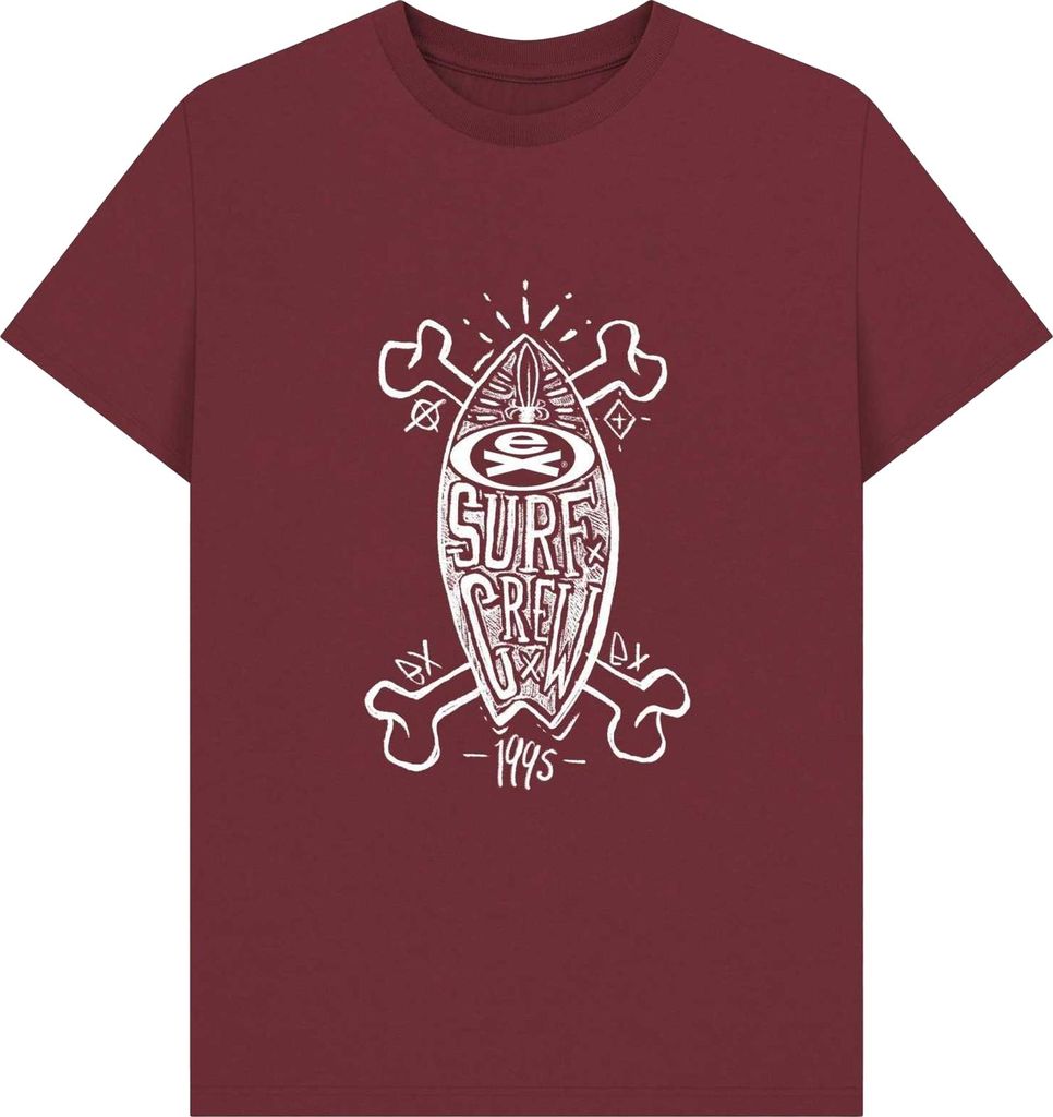 Extreme - "95 Crew" T-Shirt für Herren/Damen Uni PN1771 (M) (Rotwein)