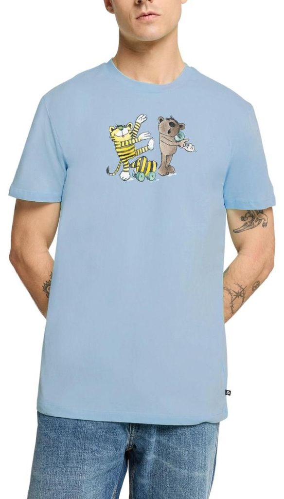 Spreadshirt Janosch Tiger und Freunde Machen Musik Männer Premium T-Shirt, 3XL, Hellblau