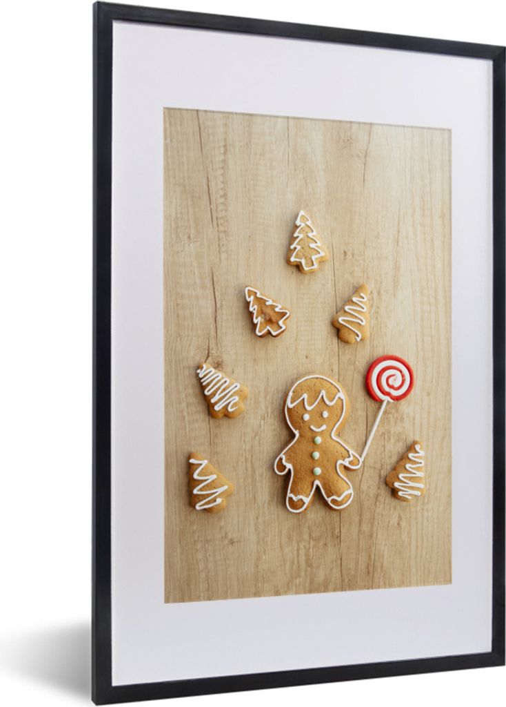 MuchoWow MuchoWow Gerahmtes Poster Weihnachten - Weihnachtsschmuck 40x60 cm - Poster mit zchwarzem Bilderrahmen - Poster in Rahmen