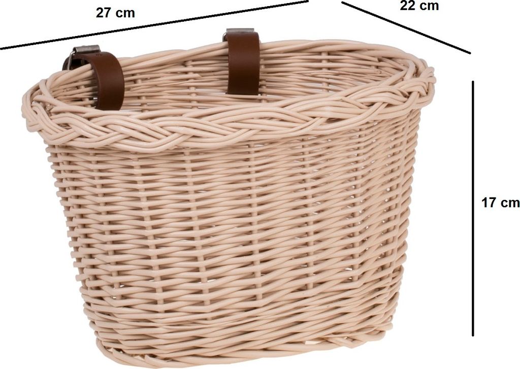 Handgewebter Fahrradkorb Aus Baumwollseil - Kinder Fahrradkorb 18x16x22cm