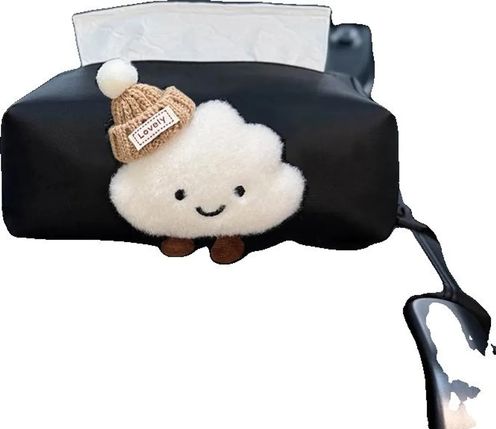 Porte-mouchoirs nuage, boîte de rangement polyvalente en blanc mat