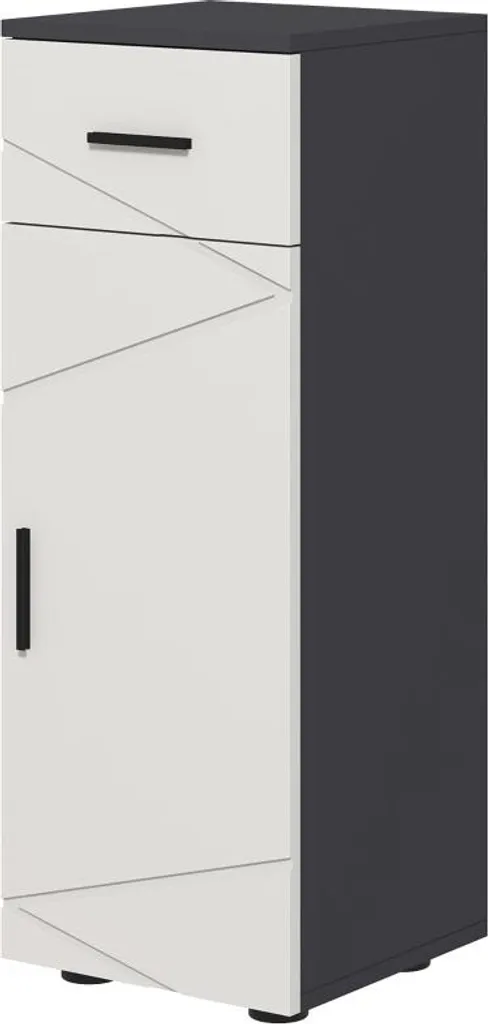 Mobiletto Bagno 30x30 Grigio Fortuna Lai | Salvaspazio con Cassetto
