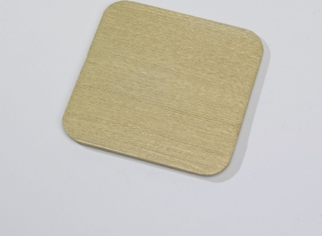 Kerzenteller Flachteller Quadratisch Alu Gold 10 x 10 cm Produktbild 
