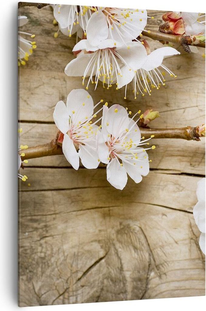 Bild auf Leinwand - Leinwandbild - Einteilig - Blume Stängel - 70x100cm - Wand Bild - Wanddeko - Wandbilder - Leinwanddruck - Kunstdruck - Wanddek...