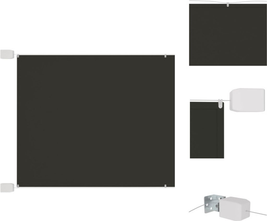 vidaXL Senkrechtmarkise Anthrazit 180x1000 cm Oxford-Gewebe Produktbild 