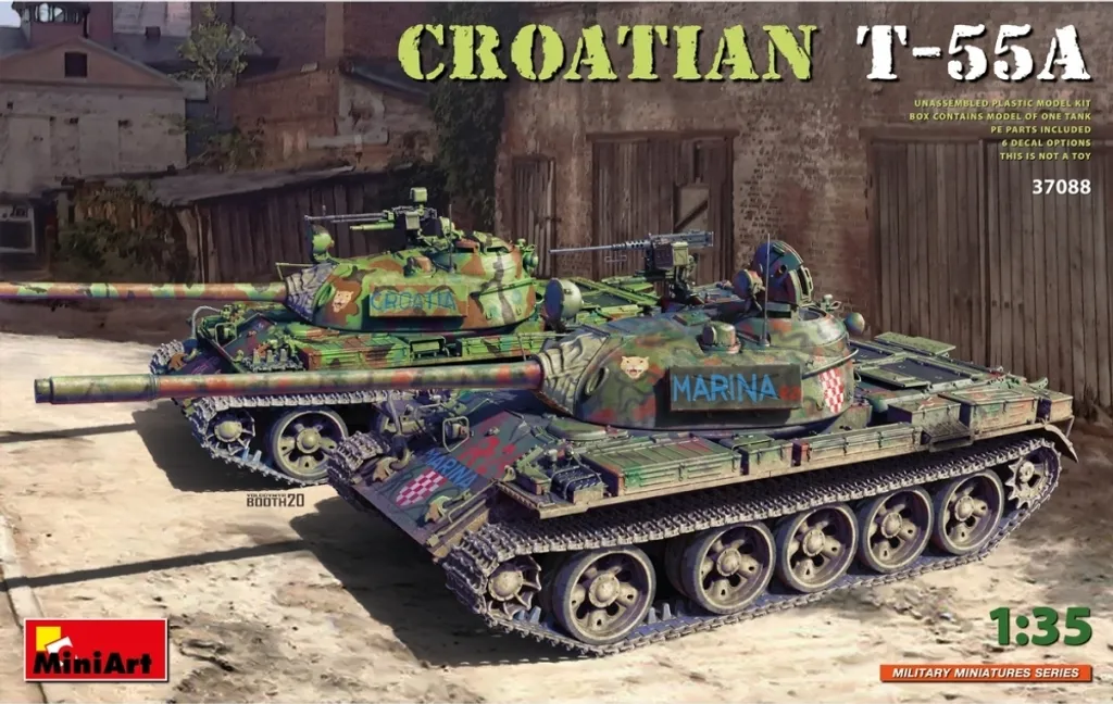 Maquette MiniArt 1:35 T-55A Croatie - Modèle réduit militaire en plastique
