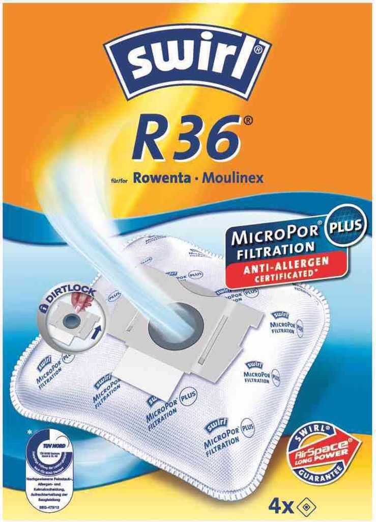 Swirl R 36 MicroPor Plus Staubsaugerbeutel für Rowenta und Produktbild 