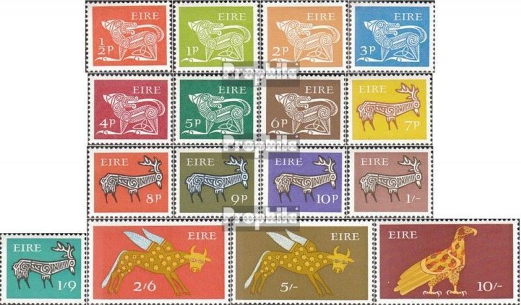 Briefmarken Irland 1968 Mi 210-225 (kompl.Ausg.) postfrisch Kunst