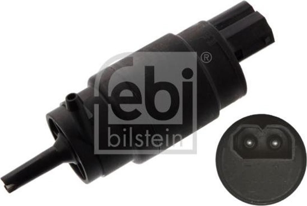 FEBI BILSTEIN 04795 Scheibenwaschpumpe OE 001377830 kompatibel mit 3er E30, 5er E34, Z3er E36