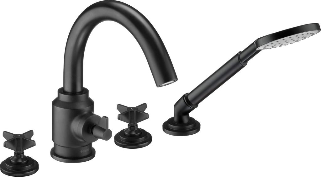 4-hole bathtub mixer with shower set
