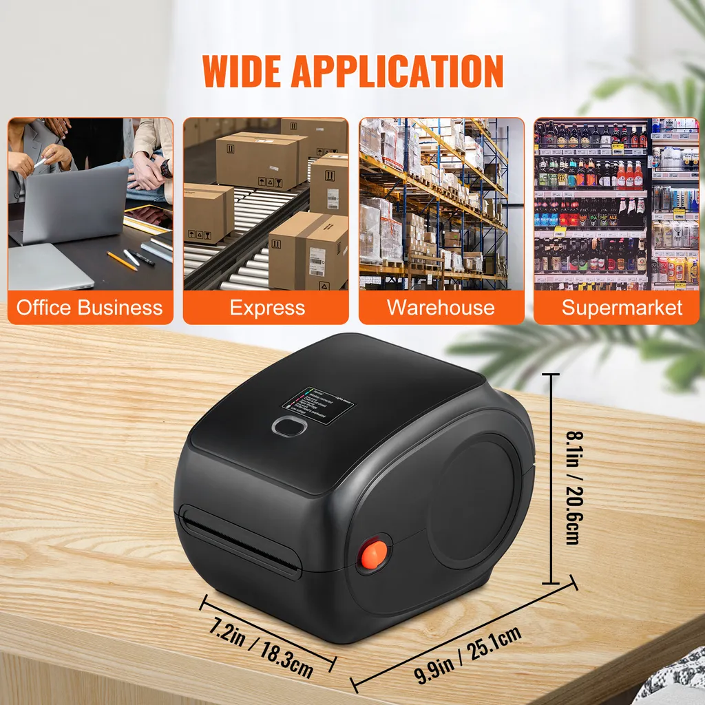SucceBuy 300 DPI stampante termica per etichette di spedizione 4 x 6, Bluetooth senza fili con riconoscimento automatico delle etichette, supporta Windows/MacOS/Linux/Android/iOS, compatibile con Amazon, eBay, Etsy ecc. - 7