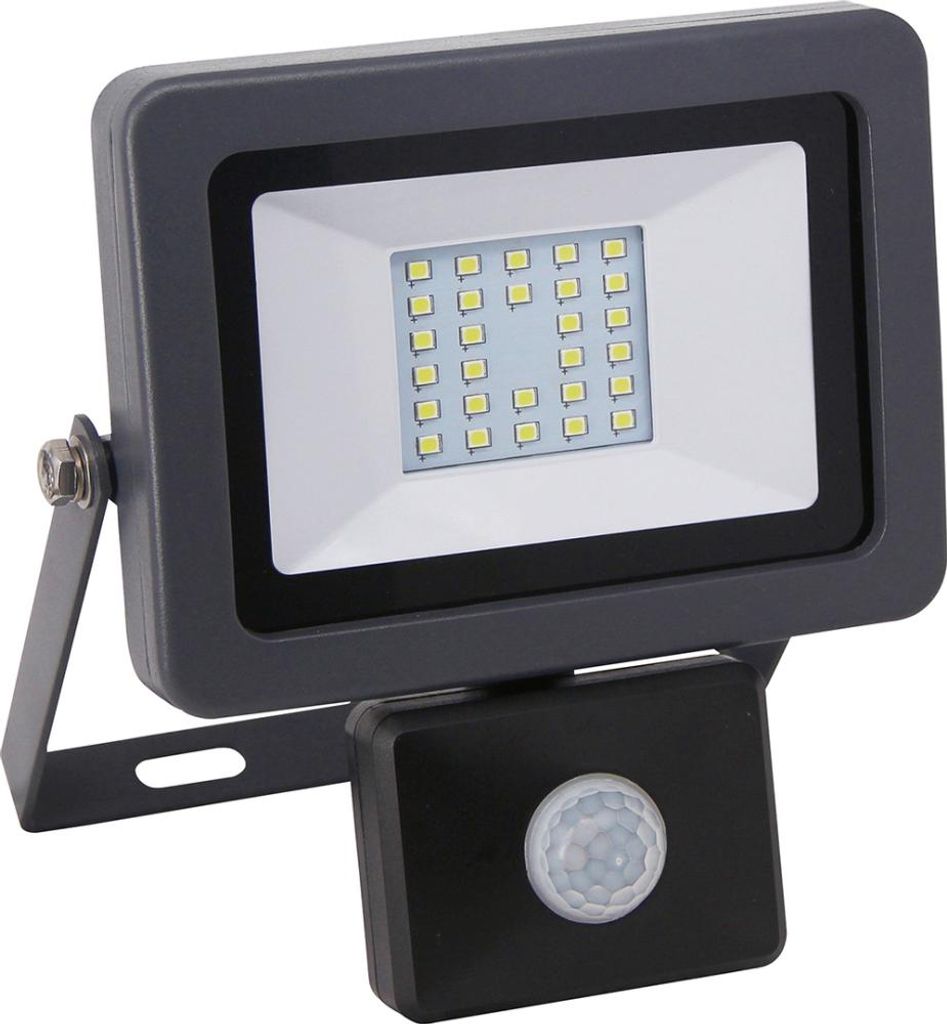 REV LED Strahler Fluter Flare Anthrazit IP44 20W 1700lm Tageslicht 6500K kaltweiß Bewegungsmelder