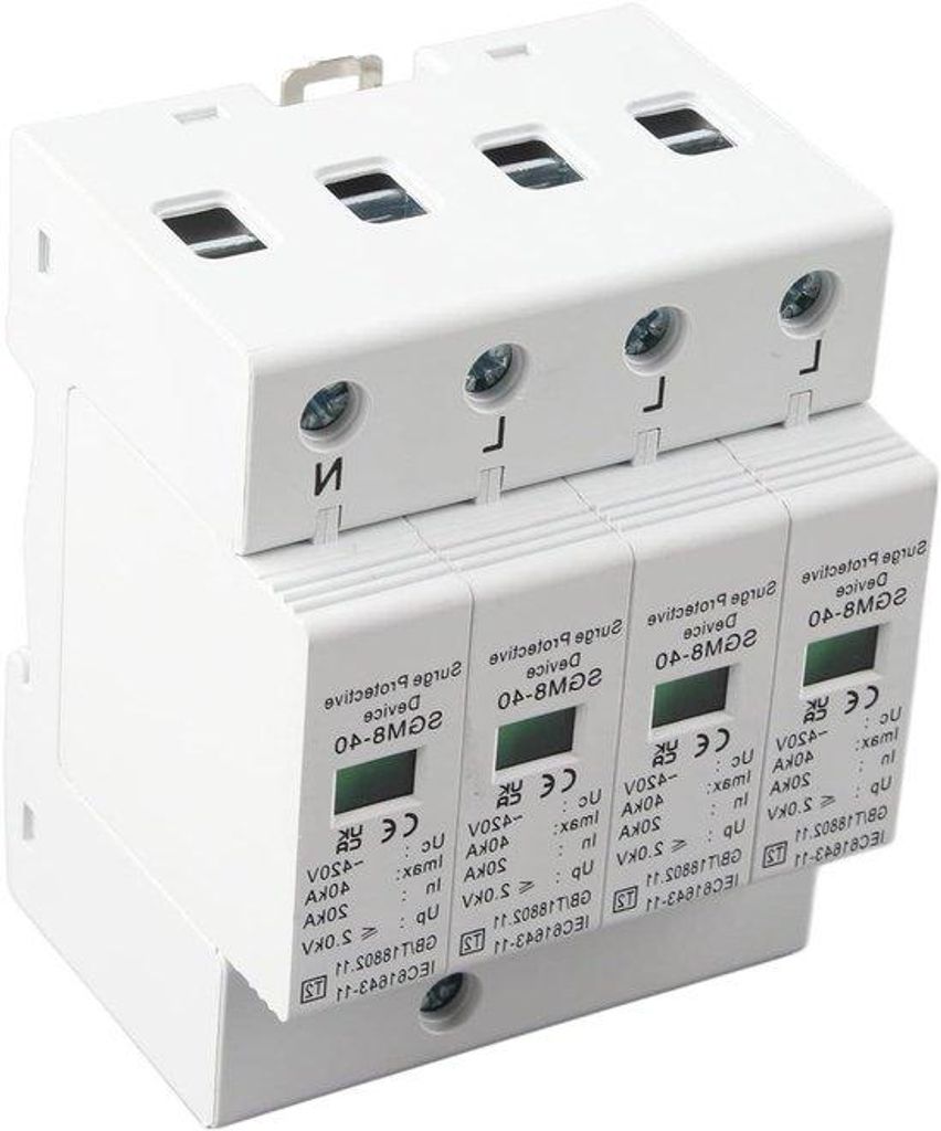 Überspannungsabschirmung für Haus Feuerfeste Schale Entfernbare Montage DIN-Rail-Installationsprodukt für Schutz vor Gewitter Bessere Leitfähig...