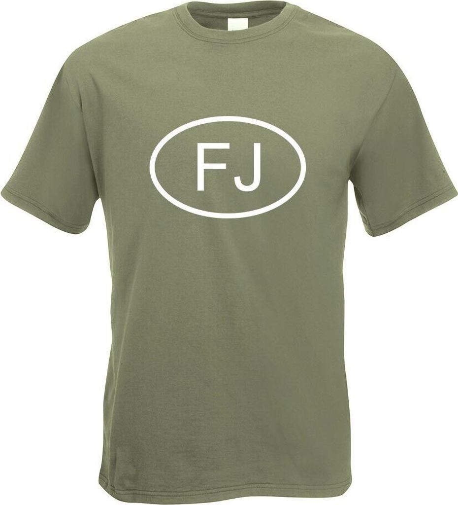Kiwistar - T-Shirt - Olive - Fidschi FJ Motiv Bedruckt Funshirt Design Print - mit Motiv Bedruckt - Funshirt Design - Sport - Freizeit - Herren - XL