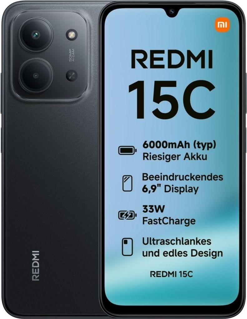 Redmi 15C 8/256 GB Czarny Zdjęcie produktu 