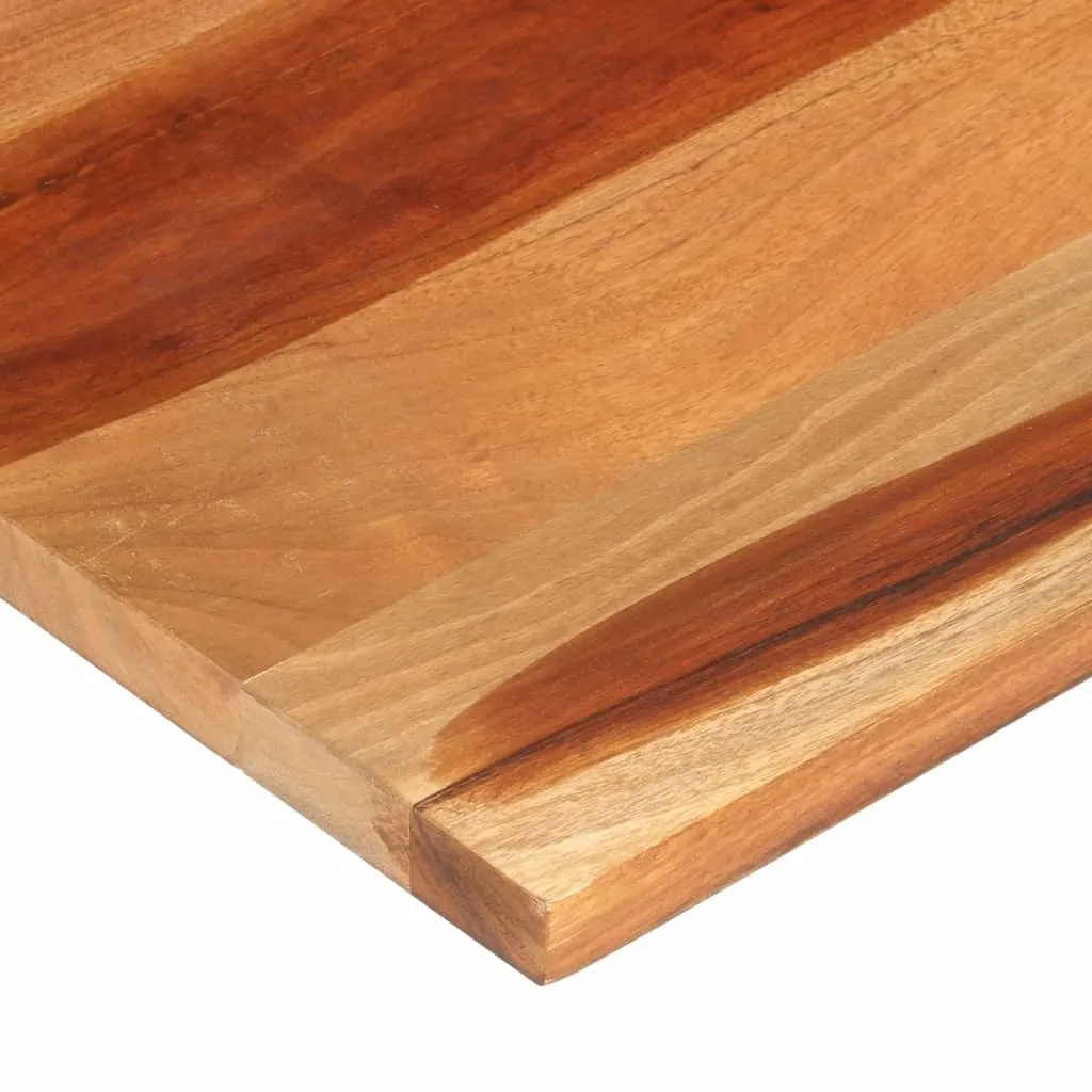 Plateau de table en bois de rose massif durable avec chants bruts - 5