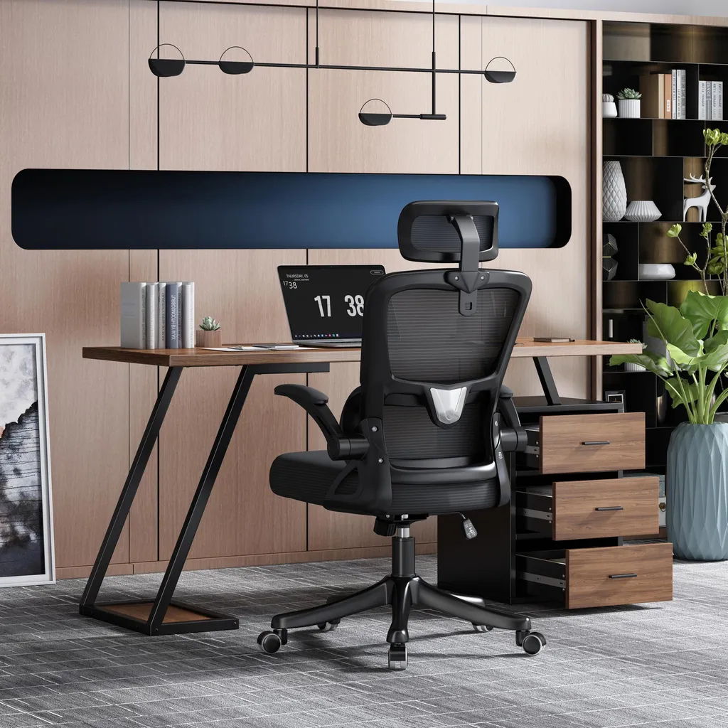 Table d'ordinateur de Bureau avec Rangements en Bois Style Industriel - 4