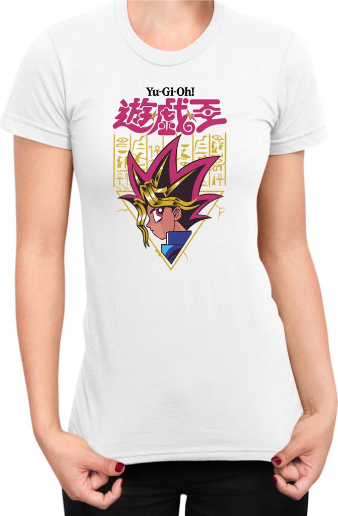Damen T-Shirt Japan Manga Anime Comics Yu Gi 022, Lady XS / Weiß