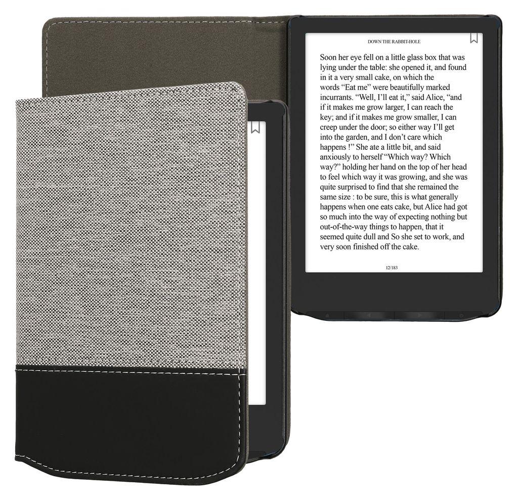 kwmobile Hülle kompatibel mit Pocketbook Verse / Verse Lite / Verse Pro / Color / Vivlio Light/Light HD - Canvas eReader Schutzhülle Cover Case -...
