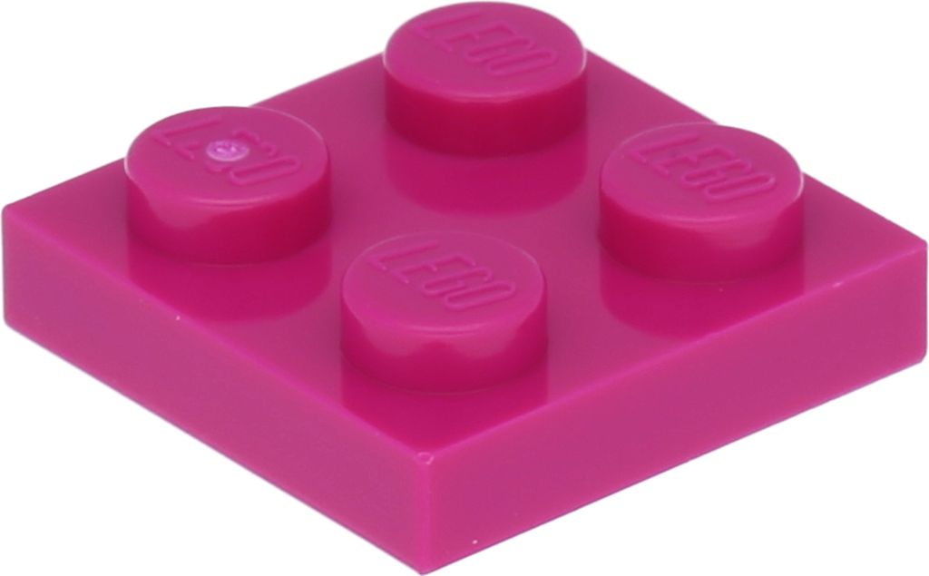 Lego 2x2 Platten 3022 - 250 Stück Magenta