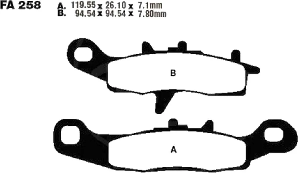 Plaquettes de frein avant Kawasaki KX 80 W 1998-2000 : Entretien Moto