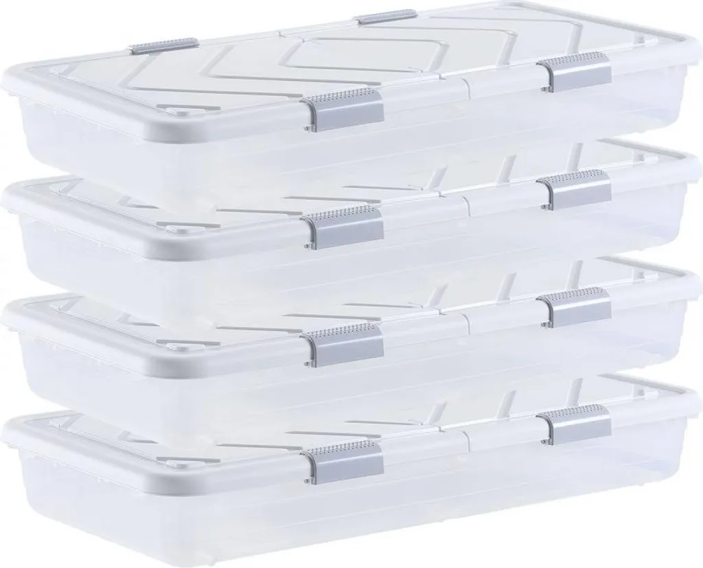Grand Organiseur Sous Lit à Roulettes 80cm - Protection Anti-Poussière