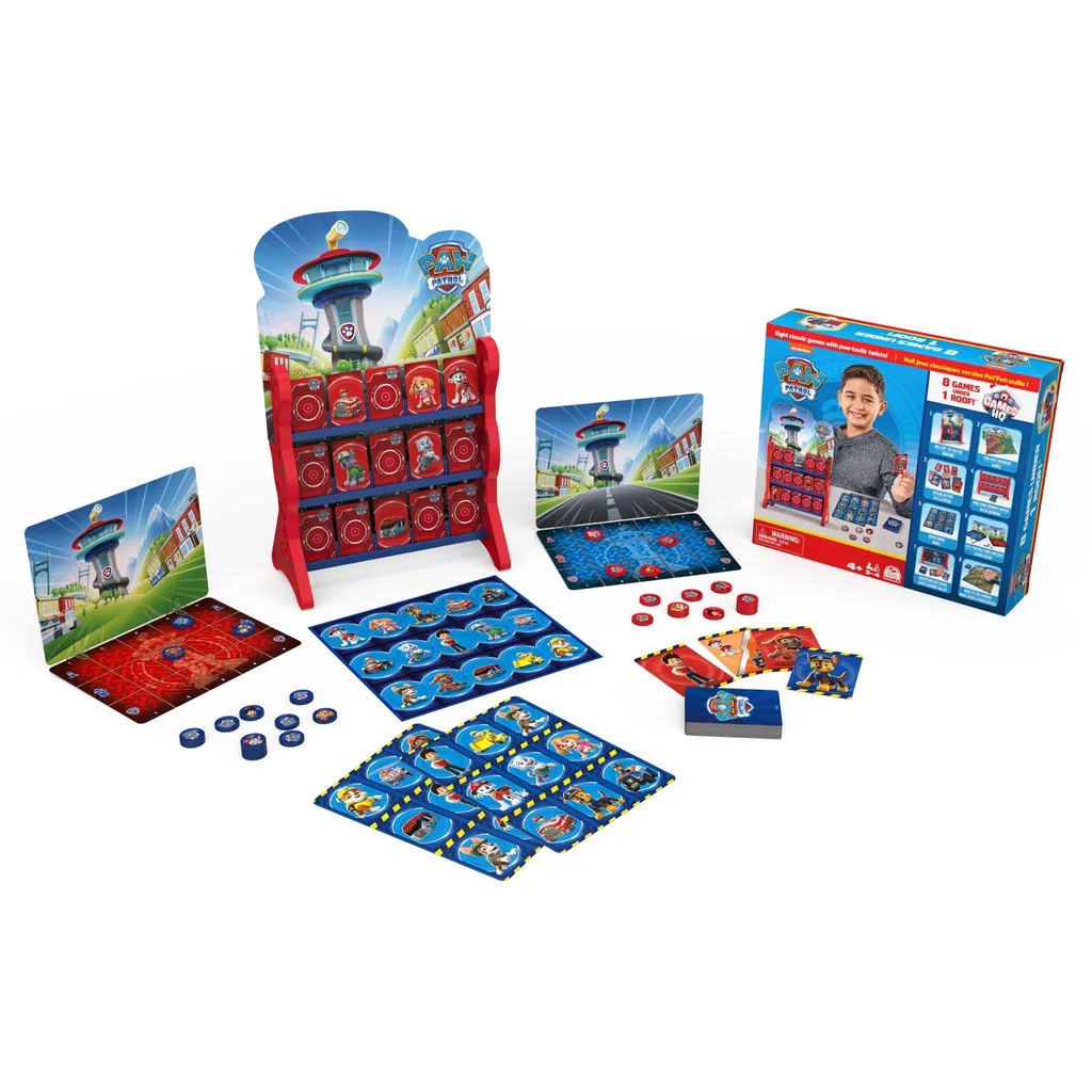 Idée Cadeau Enfant : Jeux de Société Paw Patrol Dames et Tic-Tac-Toe