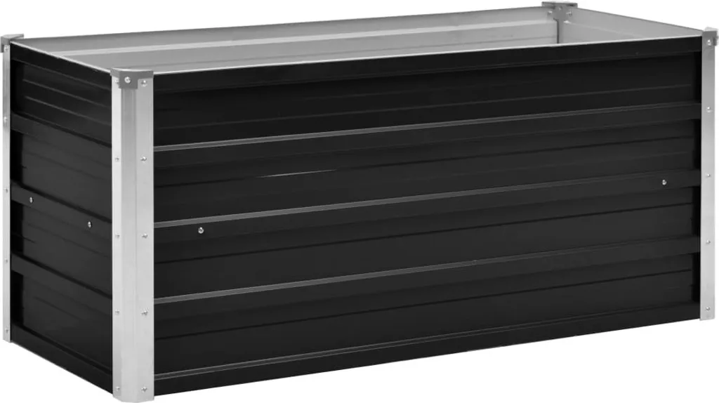 Jardinière potager surélevé gris anthracite 100cm pour balcon et terrasse
